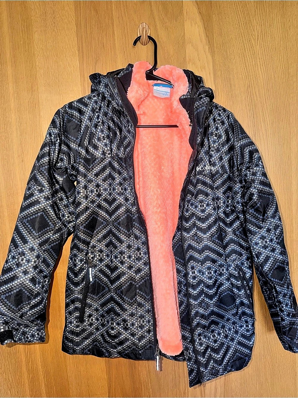 Columbia Bugaboo Interchange Jacket Black & Gray size girls 14/16 L